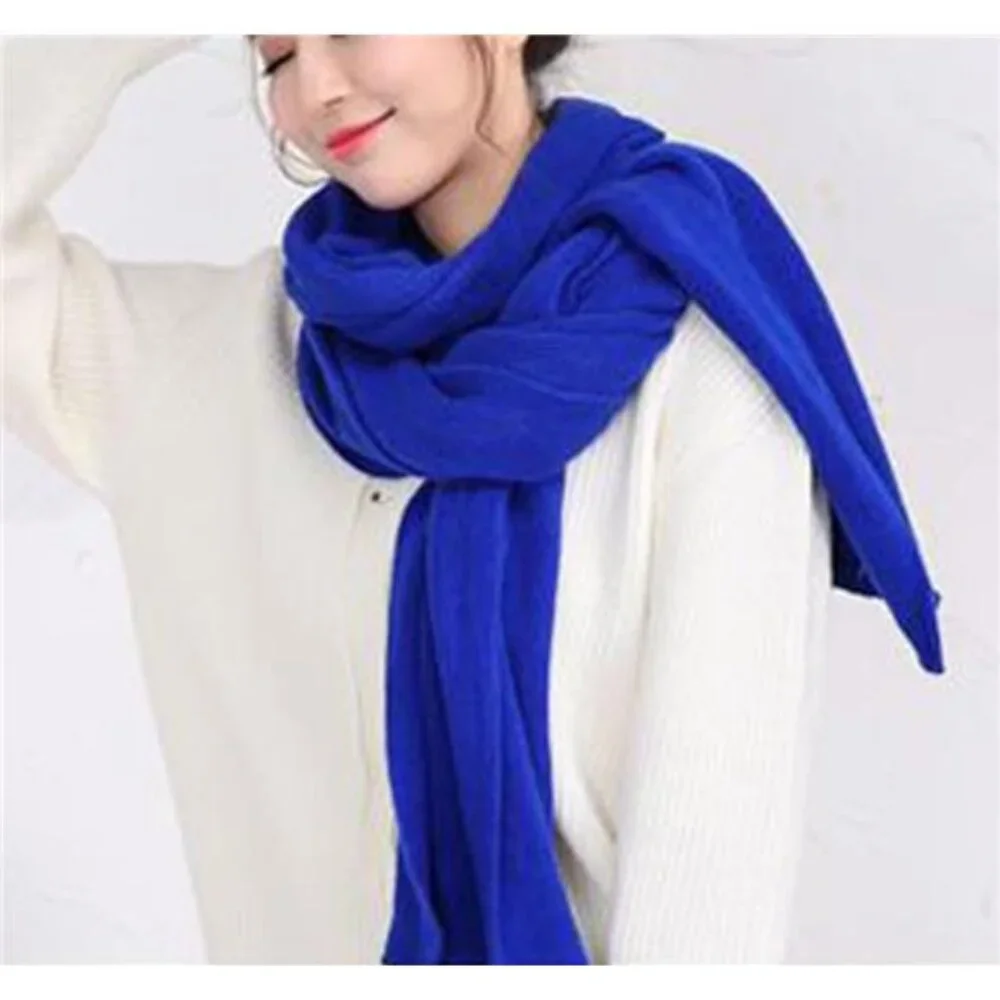 Women's Warm Scarves Long Shawl Winter Warm Large Scarf Pure Color